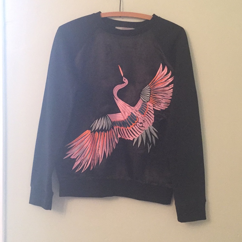ASOS Embroidered Souvenir Black Sweatshirt S